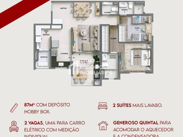 #LA00149 - Apartamento para Venda em São José dos Campos - SP - 2